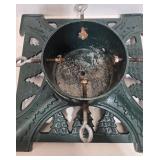 Vintage Cast Iron Christmas Tree Stand with Decorative Design