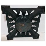 Vintage Cast Iron Christmas Tree Stand with Decorative Design