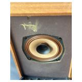 Pair of Vintage Realistic Teak Wood Cabinet Speakers Pair A Tested & Working