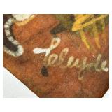 Framed Folk Art Painting Signed by Artist - Harvest Scene