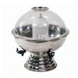 Stainless Steel 5 Gallon Punch Bowl Fountain with Dual Spouts and Dome Lid Event Server
