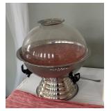 Stainless Steel 5 Gallon Punch Bowl Fountain with Dual Spouts and Dome Lid Event Server