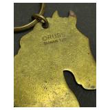 Lot of 2 Susan J. Dawe Unicorn Art Prints with Brass Unicorn Shoe Horn and Horse Head Keychain