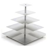 Wedding Party XL 5 Tiered Cupcake Stand 22" square Holds 130-150 Cupcakes