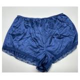 Elegant UNDERCOVER WEAR Blue Satin Babydoll Lingerie Set with Lace Trim