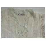 Vintage CHRISTIAN DIOR Lingerie Nightgown - Size Large, Pink Velour with Lace Details