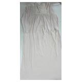 Vintage CHRISTIAN DIOR Lingerie Nightgown - Size Large, Pink Velour with Lace Details