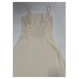 Vintage Floral Lace NIGHTY Nightgown with Double Spaghetti Straps