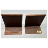 Collection of Costa Nova Plate, MCM Leather Wrapped Bookends, and Shoe Stretchers