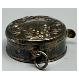Vintage 925 Sterling Silver Measuring Tape with Ornate Design