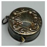 Vintage 925 Sterling Silver Measuring Tape with Ornate Design