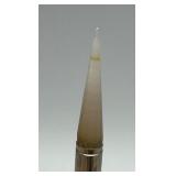 Victorian Travel Sterling Silver Pencil Holder with Unusual Marble Stone Piece Set in Place