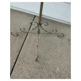 Set of 2 Silver Ornate Wave Metal Multi-Candle Candelabra Stands with Adjustable Height Wedding Event Items