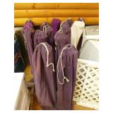 Set of 2 Silver Wedding Aisle Candelabras with Stands and Purple Covers Wedding Event Items