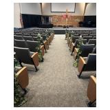 Set of 2 Silver Wedding Aisle Candelabras with Stands and Purple Covers Wedding Event Items