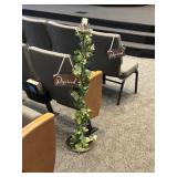 Set of 2 Silver Wedding Aisle Candelabras with Stands and Purple Covers Wedding Event Items