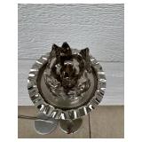 Set of 2 Silver Wedding Aisle Candelabras with Stands and Purple Covers Wedding Event Items