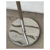 Set of 2 Silver Wedding Aisle Candelabras with Stands and Purple Covers Wedding Event Items