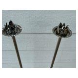 Set of 2 Silver Wedding Aisle Candelabras with Stands and Purple Covers Wedding Event Items