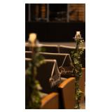 Set of 2 Silver Wedding Aisle Candelabras with Stands and Purple Covers