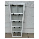 Rustic White Window Pane Picture Frame with Clips