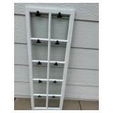 Rustic White Window Pane Picture Frame with Clips