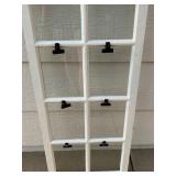 Rustic White Window Pane Picture Frame with Clips