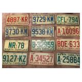 Collection of 12 Vintage North Carolina License Plates (1970-1978)