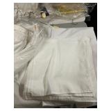 Collection of White & Cream Tablecloths and Linens, Assorted Sizes Large Lot