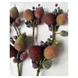 Set of 5 Artificial SUGARED Fruit and Berry Decorative Sprays