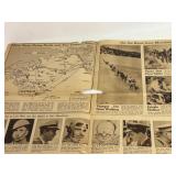 1943 Minneapolis Sunday Tribune Newspaper March 28 Roosevelt Churchill WWII