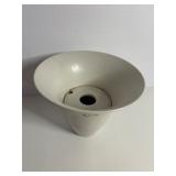 Japanese White Ceramic Ikebana Vase with Markings