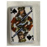 Unique Artisan Set of 4 Ceramic Playing Card Buttons