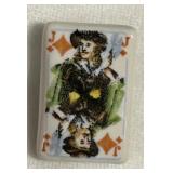 Unique Artisan Set of 4 Ceramic Playing Card Buttons