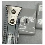 Unique Artisan Set of 4 Ceramic Playing Card Buttons