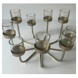 CROPPINGCrate & Barrel Modern Metal 9-Arm Votive Candle Holder