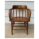 Boling Chair Company Bow Back Desk Chair in Salem Maple Finish