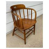 Boling Chair Company Bow Back Desk Chair in Salem Maple Finish