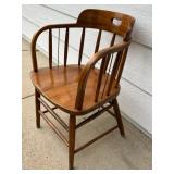 Boling Chair Company Bow Back Desk Chair in Salem Maple Finish