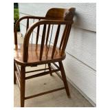 Boling Chair Company Bow Back Desk Chair in Salem Maple Finish