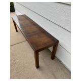MCM Vintage Tomlinson Furniture Wood Bench with Inlaid Rectangular Top
