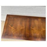 MCM Vintage Tomlinson Furniture Wood Bench with Inlaid Rectangular Top