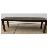 MCM Vintage Tomlinson Furniture Wood Bench with Inlaid Rectangular Top