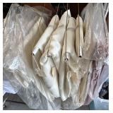Collection of White & Cream Tablecloths and Linens, Assorted Sizes Large Lot
