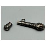 Antique Sterling Silver Metal Needlecase with Ornate Design 3.2g