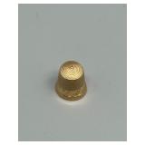 10K Gold Sewing Thimble with Engraved Details 3.4g