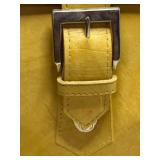 Vintage American Tourister Escort Yellow Shoulder Bag with Lock and Papers