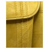 Vintage American Tourister Escort Yellow Shoulder Bag with Lock and Papers