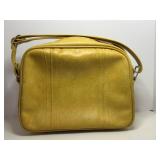 Vintage American Tourister Escort Yellow Shoulder Bag with Lock and Papers