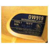 DeWalt® 18V Rechargeable Flex Worklight DW919 with 18V 3600mAh Ni-MH Battery DC9096 DeWalt® 18V Rechargeable Flex Worklight DW919 with 18V 3600mAh Ni-MH Battery DC9096